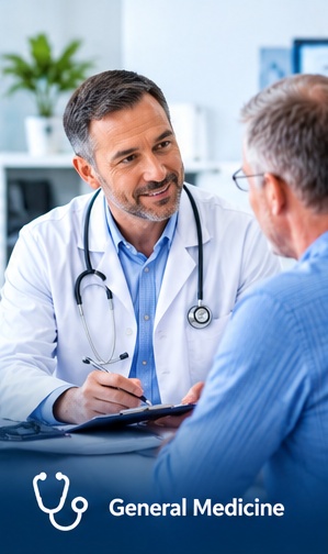 Healthcare professional supporting a patient